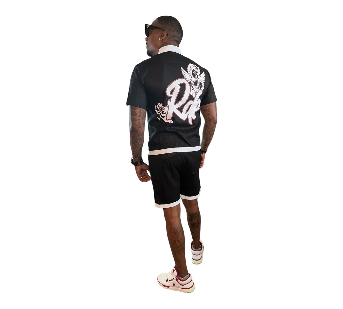 RDE men’s button up short set