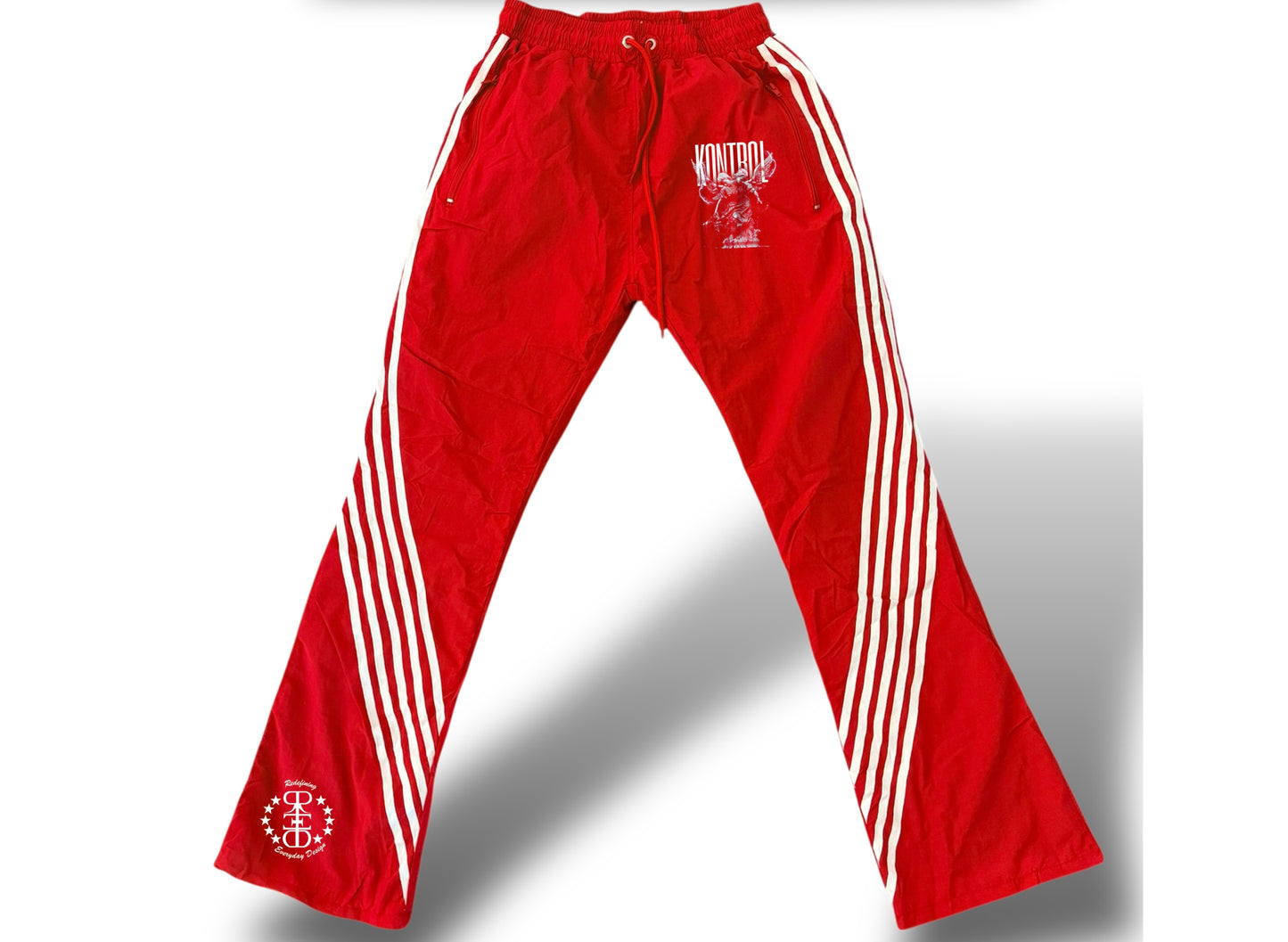 Kontrol Khaous Red Track stacked pants