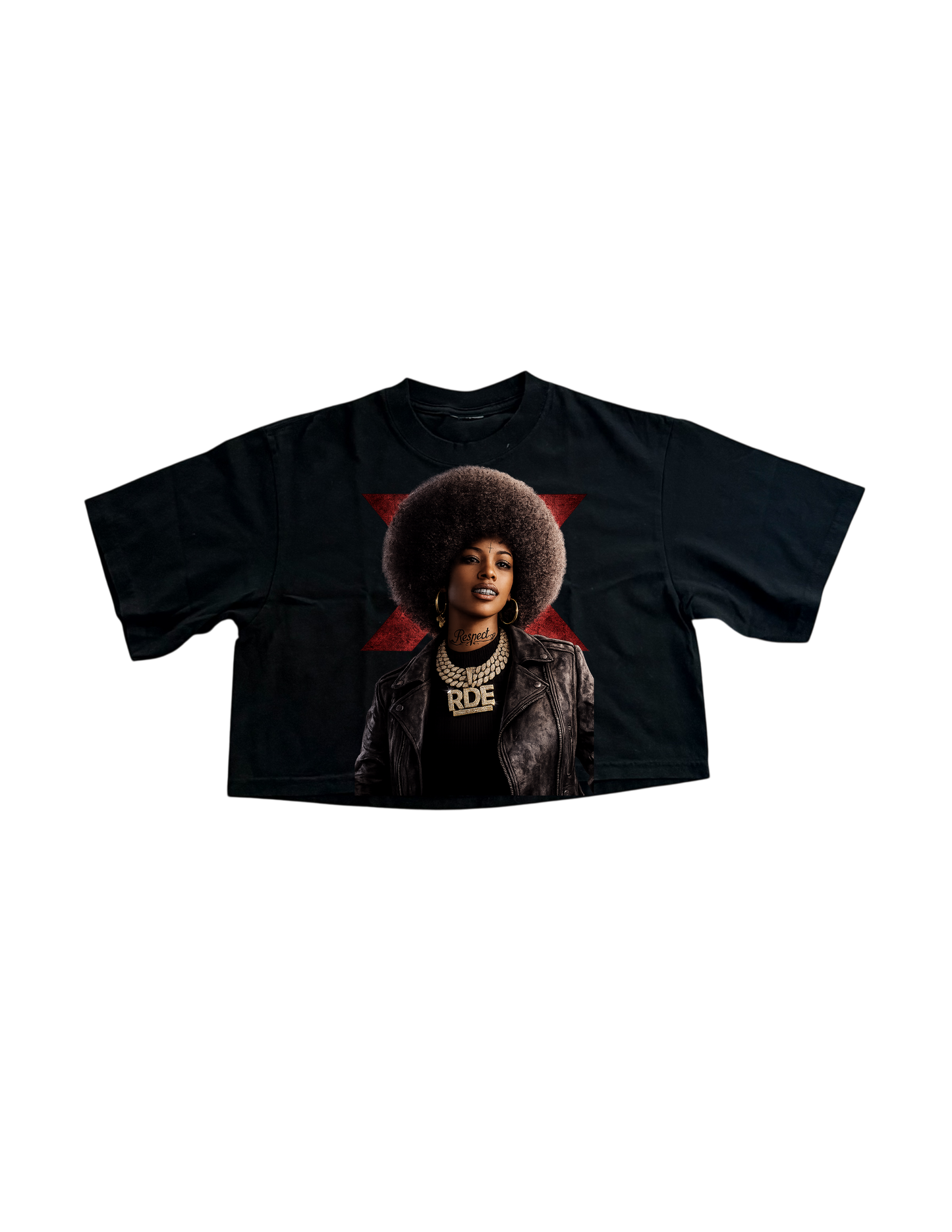 Black history woman’s cropped shirt