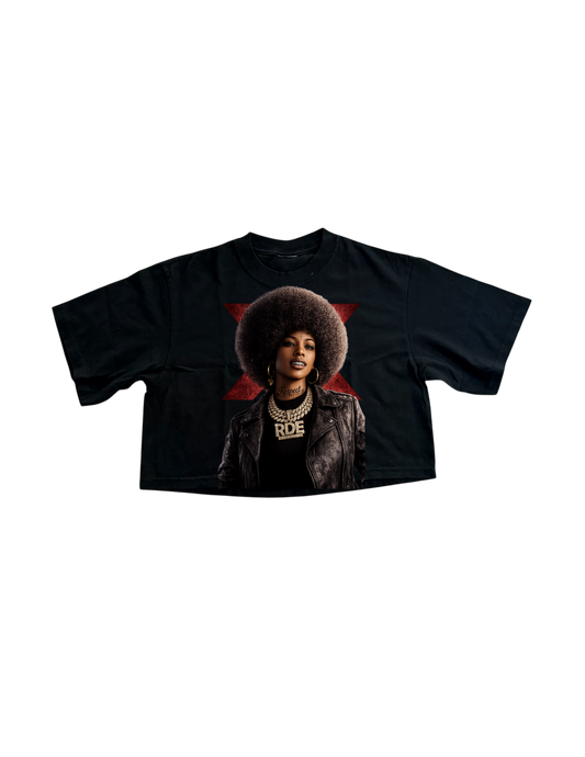 Black history woman’s cropped shirt