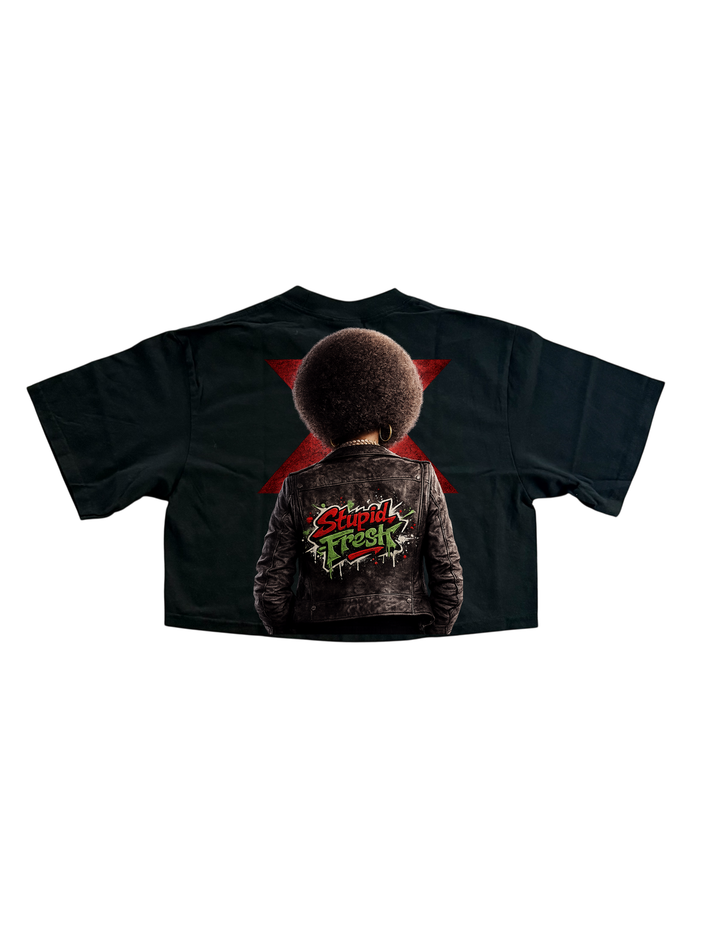 Black history woman’s cropped shirt