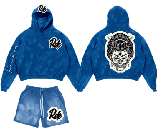 RDE Blue Jogger Short Set