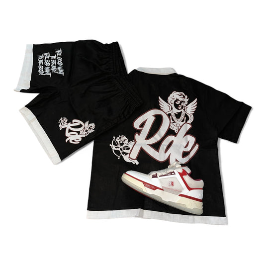 RDE men’s button up short set