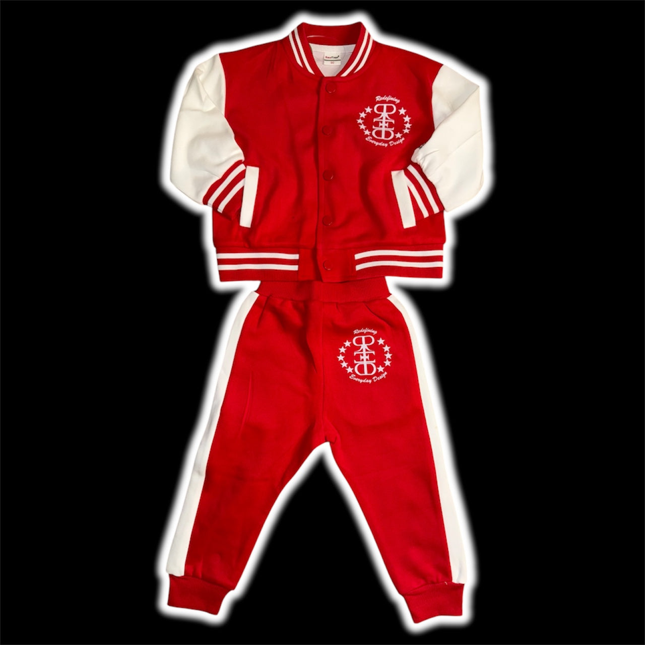 Youth Redefining letterman 2 piece jogger set