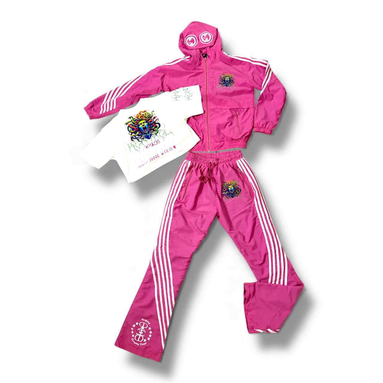 Woman’s 3 piece madussa track suit & crop top