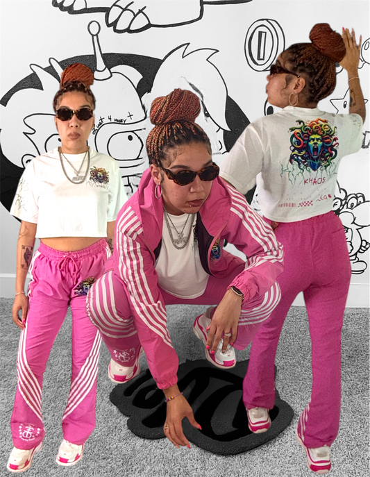 Woman’s 3 piece madussa track suit & crop top